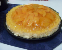 Sobremesa deliciosa de pêssego