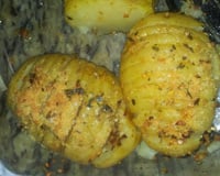 Batatas hasselback