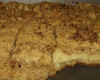 Cuca de leite condensado e farofa