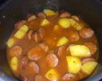 Linguiça calabresa com batata
