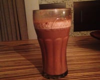 Milk shake de chocolate sem sorvete