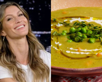 Sopa de ervilha da Gisele Bündchen: aprenda a versão leve e mais saudável da receita que todo mundo ama