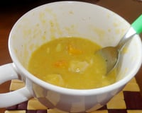 Sopa com peixe e aveia