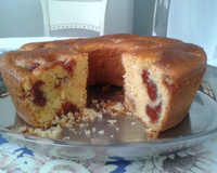 Bolo de fubá com goiabada