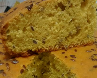 Bolo de cenoura com semente de linhaça