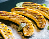 Banana como canela no micro-ondas