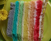 Bolo arco-íris da Jessica