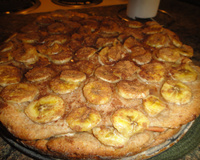 Torta de maçã e banana com canela