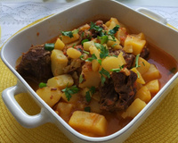 Paleta com abóbora na panela de pressão