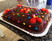 Bolo de morango com nutella