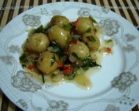 Batatinhas bolinhas em conserva