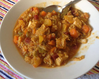 Sopa de arroz integral