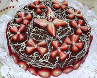 Torta de brigadeiro com morango