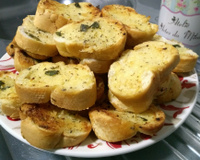 Pão torrado temperado
