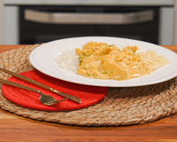 Strogonoff de frango na air fryer