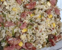 Arroz carreteiro de churrasco