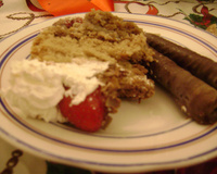 Bolo de chocolate e morango com Twix