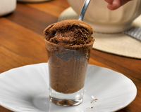 Minissuflê de chocolate