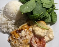 Salmão ao forno com molho branco