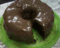 Bolo de brigadeirão com coco