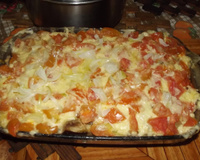 Lasanha de berinjela no micro-ondas