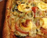 Pizza integral de escarola (chicória)