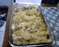 Peito de frango com batata baroa