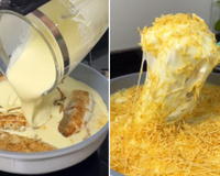 Se o bacalhau estiver muito caro, já sei que vou fazer essa tilápia ao creme de batata com queijo para a ceia de Natal