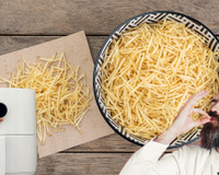 Como fazer a batata-palha perfeita na airfryer para comer com strogonoff, salada ou o prato que quiser