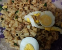 Macarrão com sardinha e ovo prático