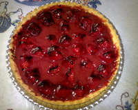 Torta de morango com chocolate trufado