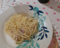 Macarrão à carbonara italiano