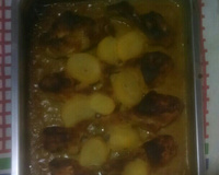 Frango assado à moda do campo