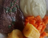 Purê de inhame com cebolinha