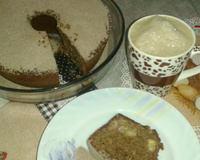 Bolo de aveia com maçã e banana