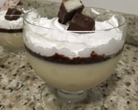 Mousse de coco com ganache de nutella