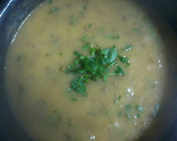 Caldo de carne moída com mandioca