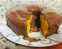 Bolo de abóbora com coco