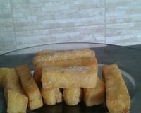 Polenta frita crocante