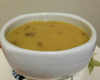 Sopa da fubá com lingüiça