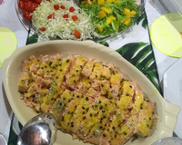 Salmão ao molho de maracujá