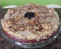 Bolo integral de banana com castanha, nozes e passas