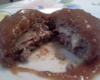 Polpetone assado e recheado