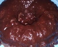 Bolo de chocolate com calda quente