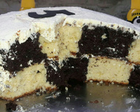 Bolo xadrez colorido