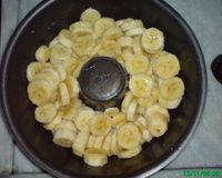 Pudim de bananas carameladas