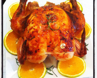 Frango assado recheado com farofa fácil