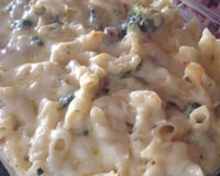 Macarrão com brócolis gratinado