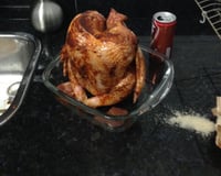 Frango assado sentado