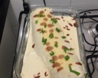 Rocambole de arroz cozido do Lúcio Cezar